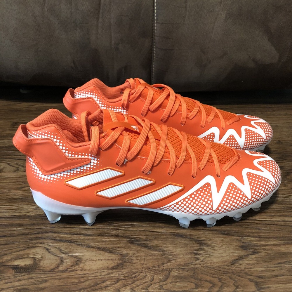 Adidas Freak 22 White and Team Orange Football Cleats Men's Size 11.5 H03637